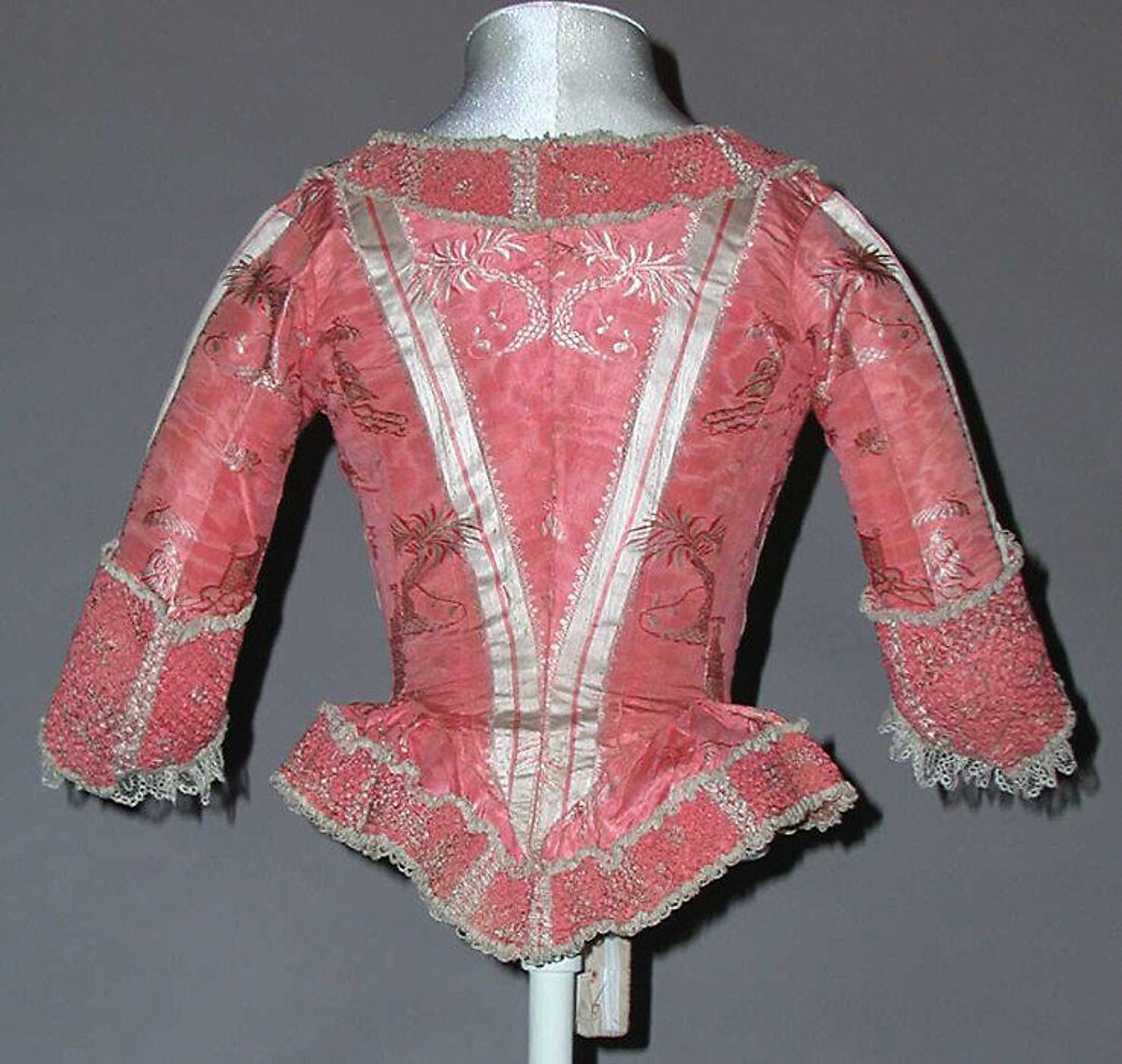 Bodice, silk, probably French