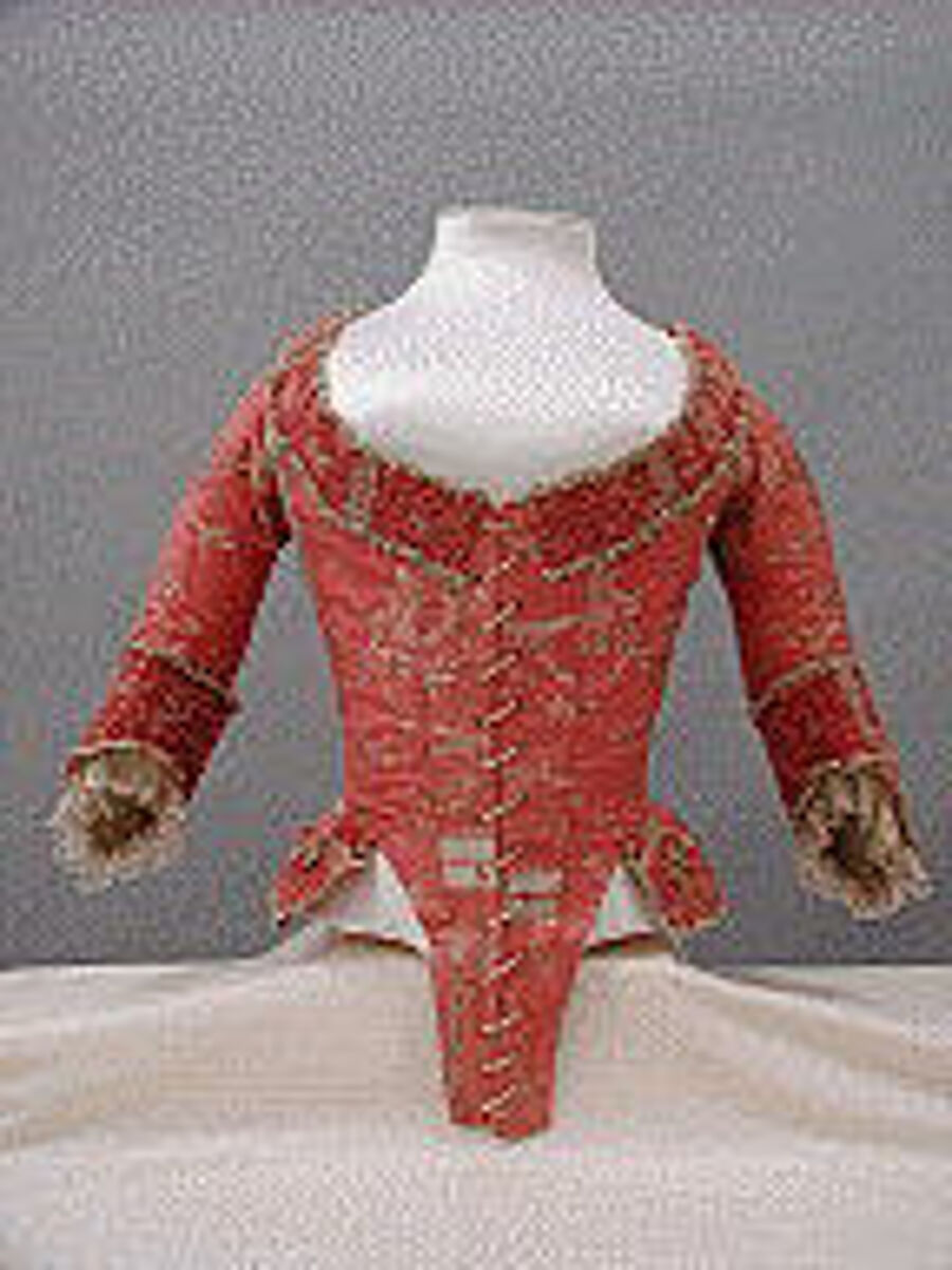 Bodice, silk, probably French