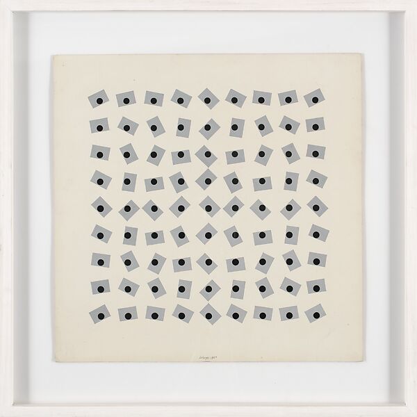 Translational Rotation, Julio Le Parc (Argentine, born Mendoza, 1928), Opaque watercolor with graphite on board 