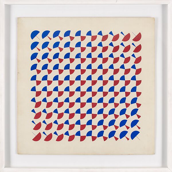 Mutation of Forms, Julio Le Parc (Argentine, born Mendoza, 1928), Opaque watercolor with graphite on board 