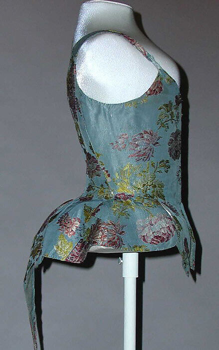 Bodice, silk, European