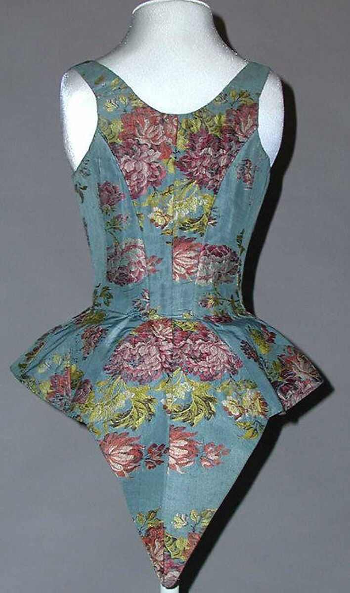 Bodice, silk, European