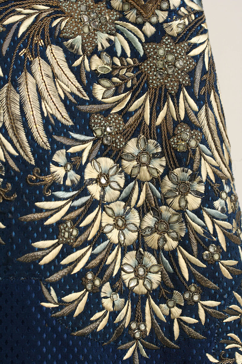 Court suit, silk, metallic thread, paste, French