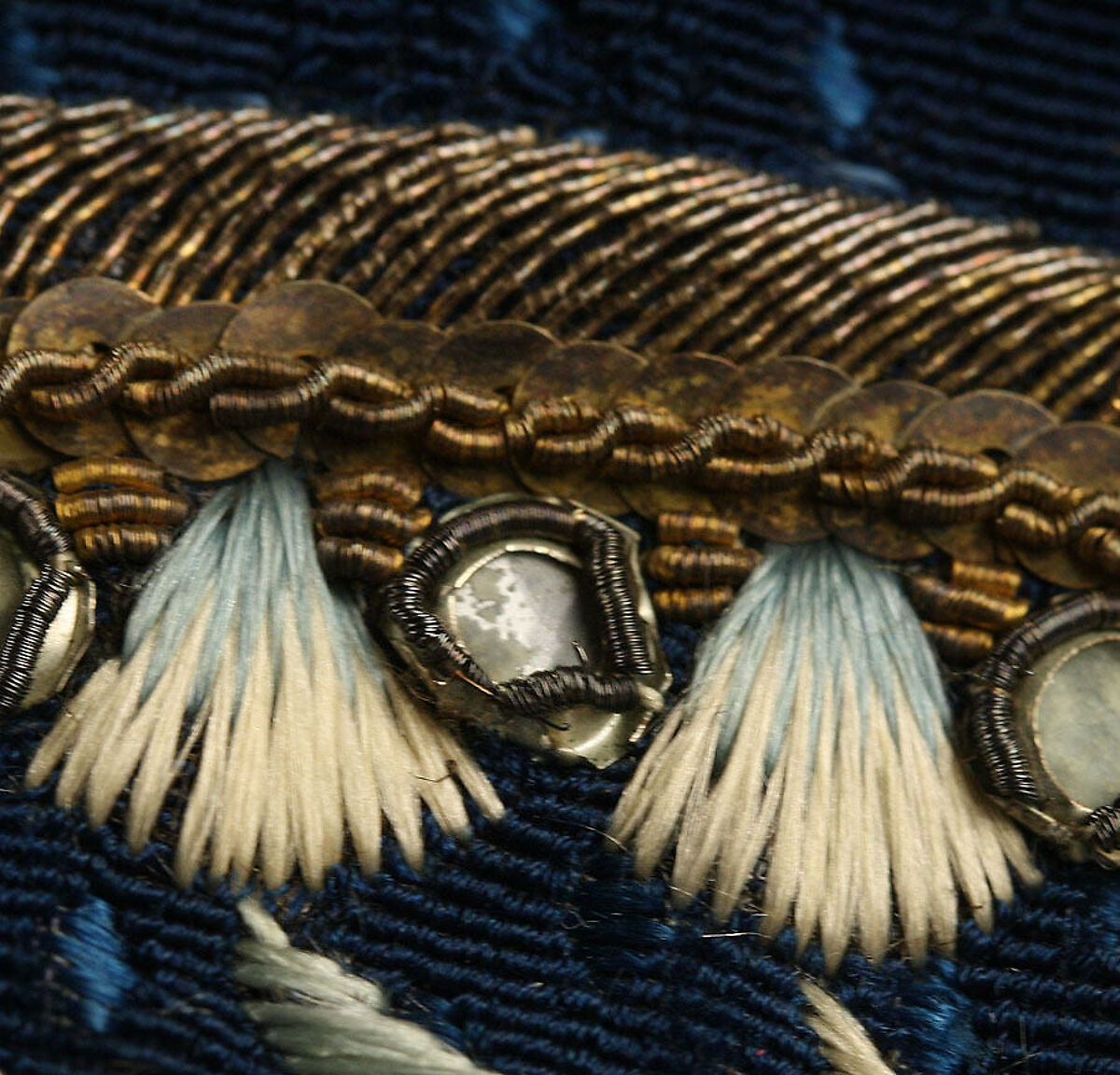 Court suit, silk, metallic thread, paste, French