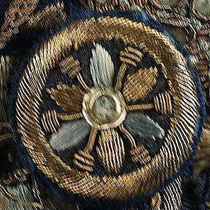 Court suit, silk, metallic thread, paste, French