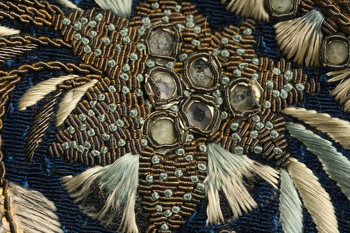 Court suit, silk, metallic thread, paste, French