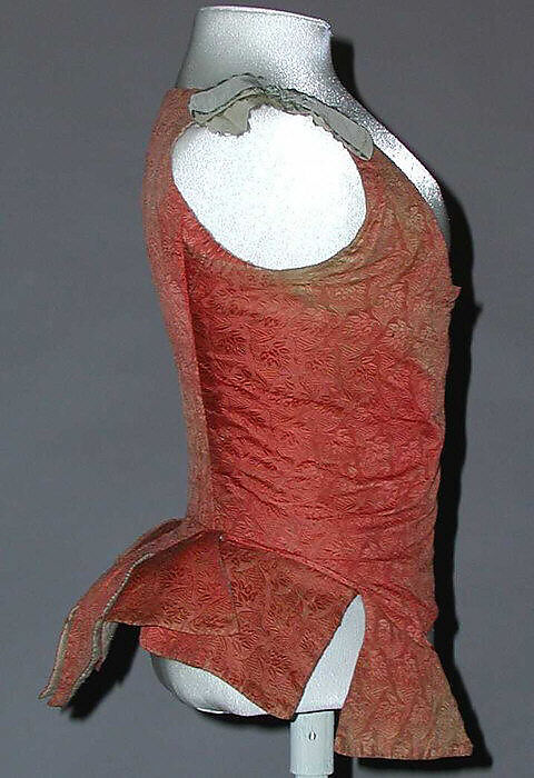 Bodice, silk, European 