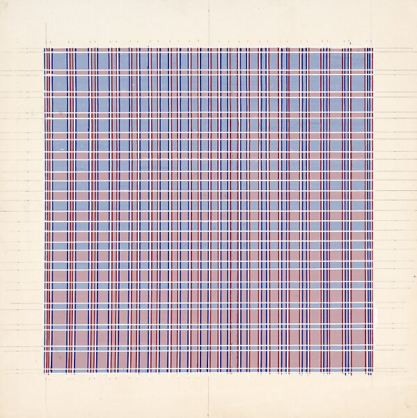 Progressions in Lines and Color, Julio Le Parc (Argentine, born Mendoza, 1928), Opaque watercolor with graphite on board 