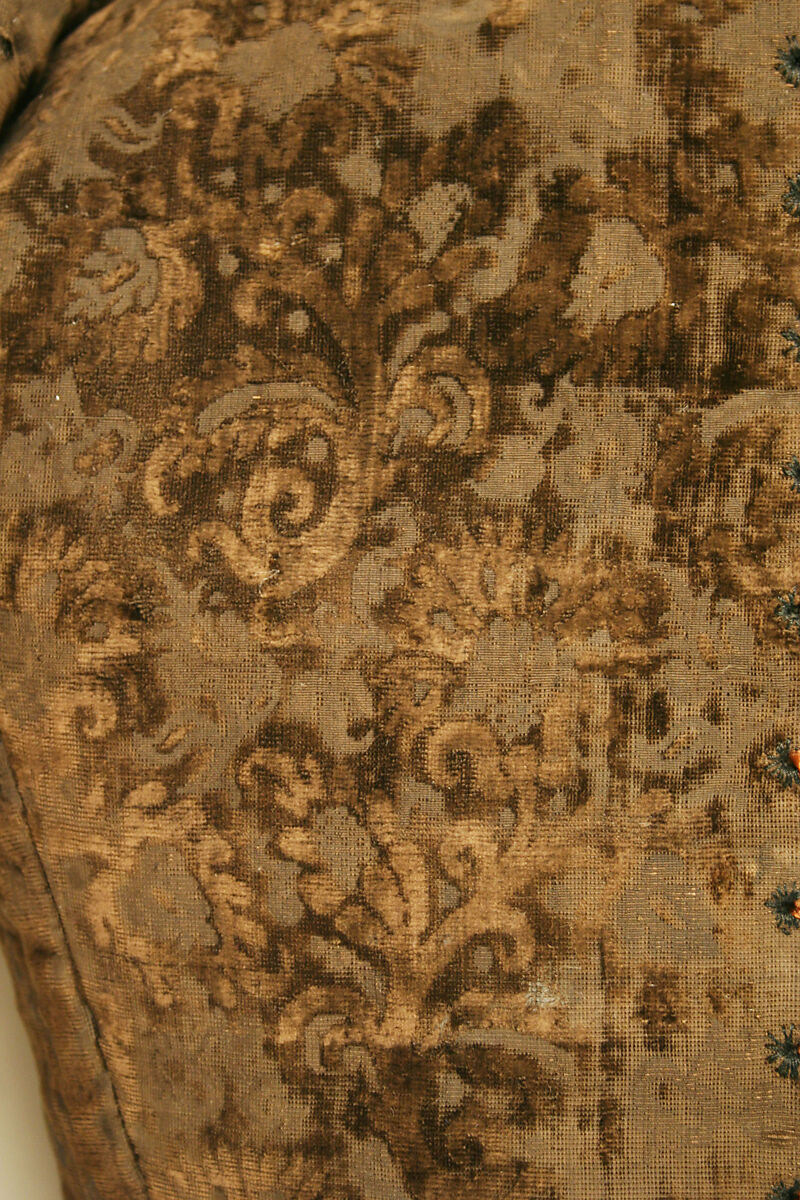 Jerkin, silk, metal thread, European