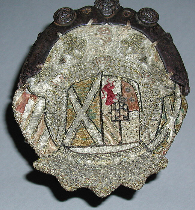 Purse, iron, linen, silk, metal, paper, European