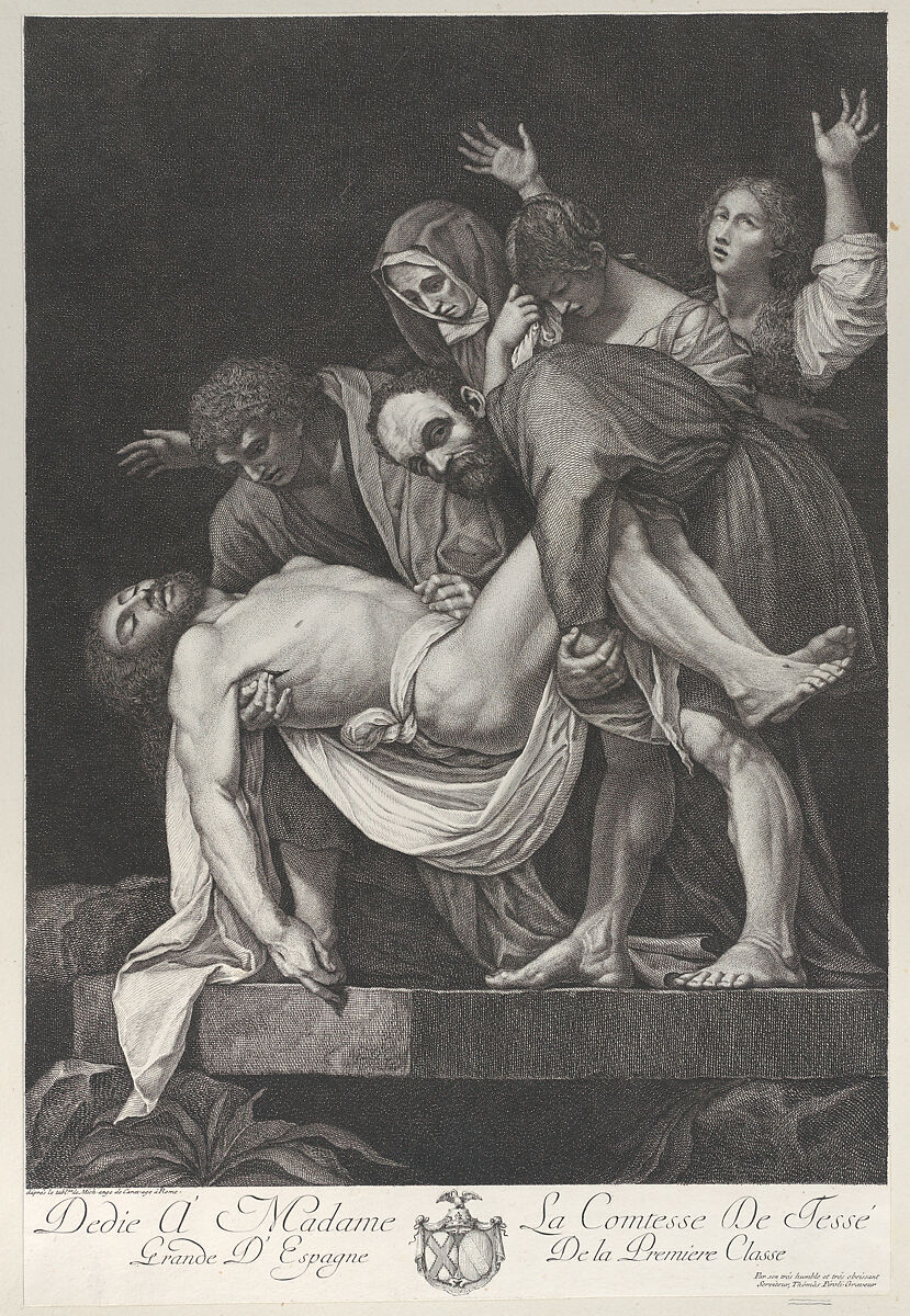 The Entombment, Tommaso Piroli (Italian, Rome 1752–1824 Rome), Engraving 