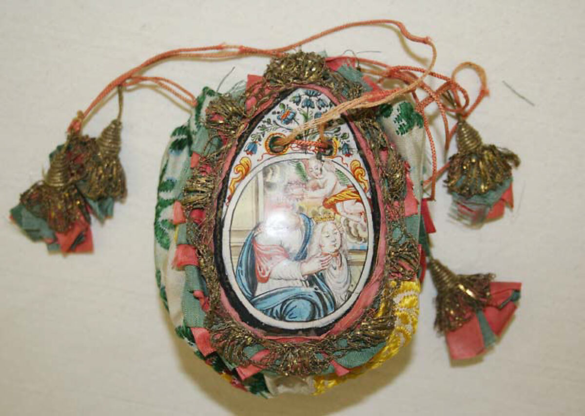 Bag, copper, silk, French