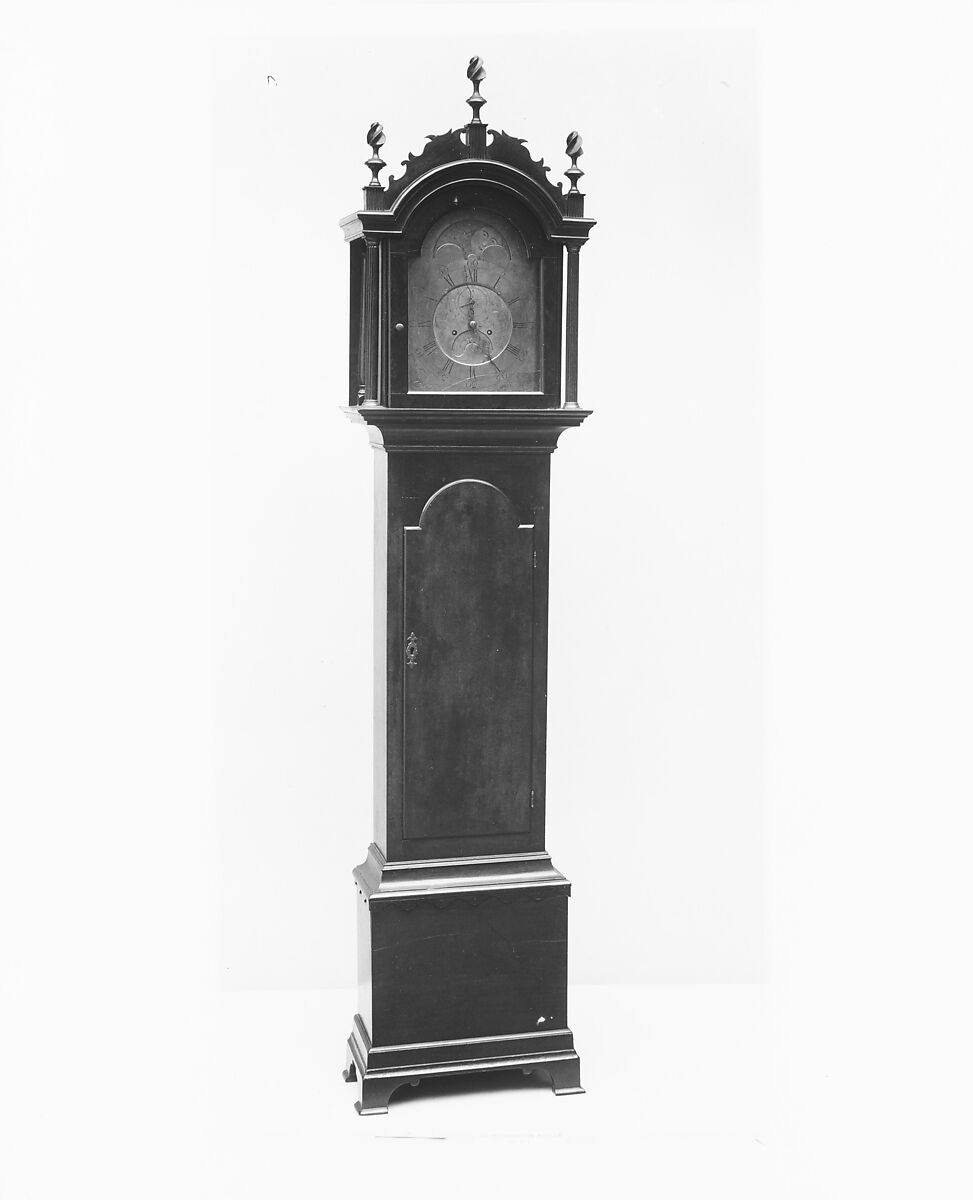 Tall Clock, Thomas Harland (1735–1807), Mahogany, white pine, American 