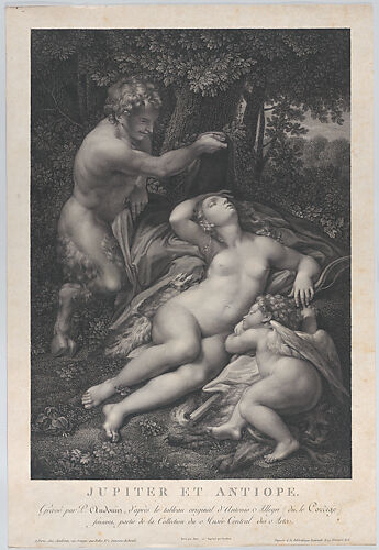 A satyr discovering the sleeping Venus, with Cupid lying at her side