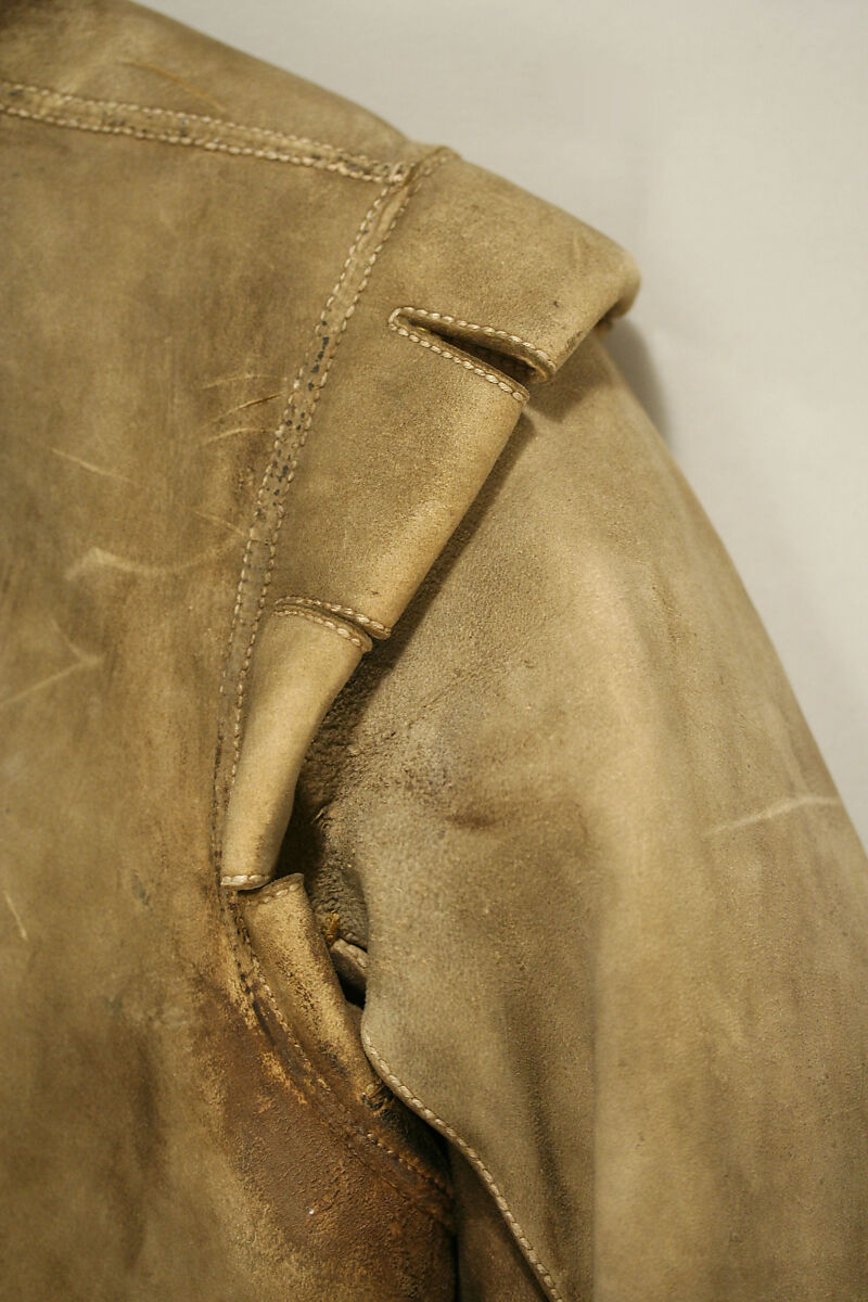 Coat, leather, British