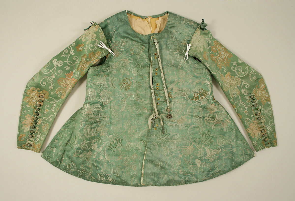 Doublet, leather, silk, British 