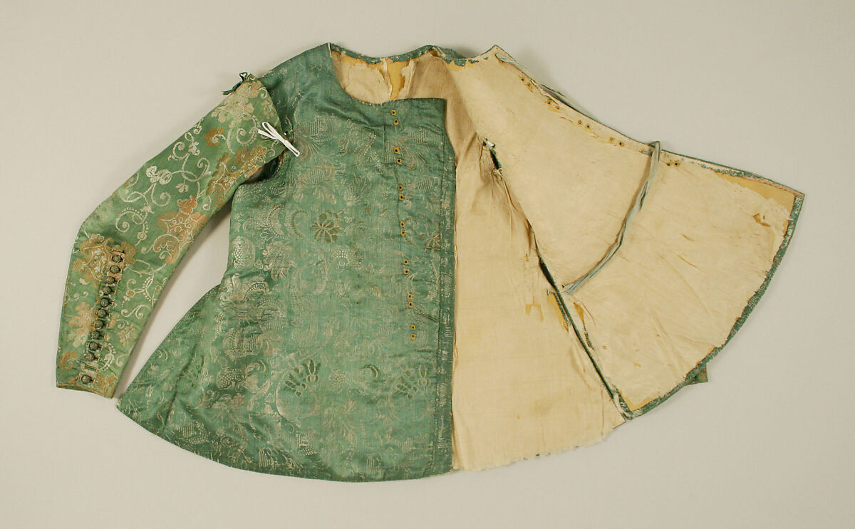Doublet, leather, silk, British
