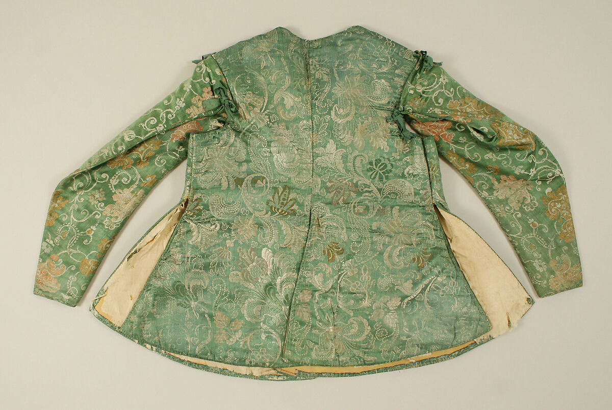 Doublet, leather, silk, British