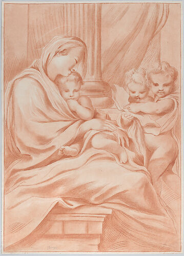 The Virgin and child with two angels