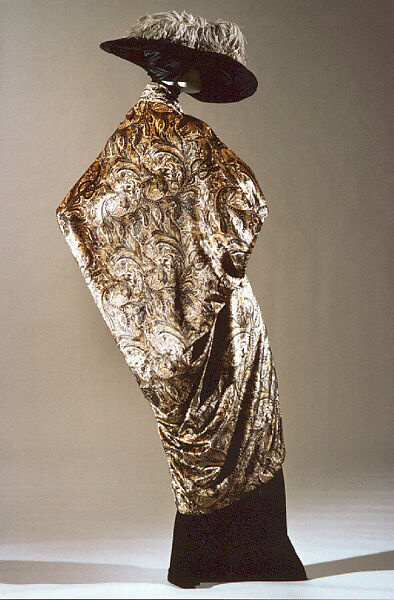 Evening coat, Paul Poiret (French, Paris 1879–1944 Paris), silk, metallic thread, French