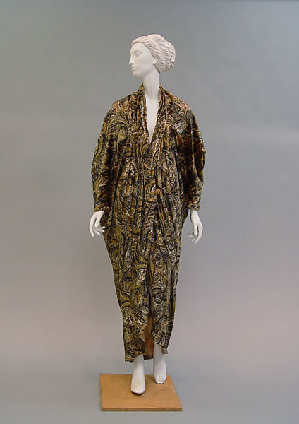 Evening coat, Paul Poiret (French, Paris 1879–1944 Paris), silk, metallic thread, French