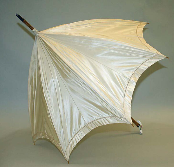 Parasol, silk, bamboo, American 