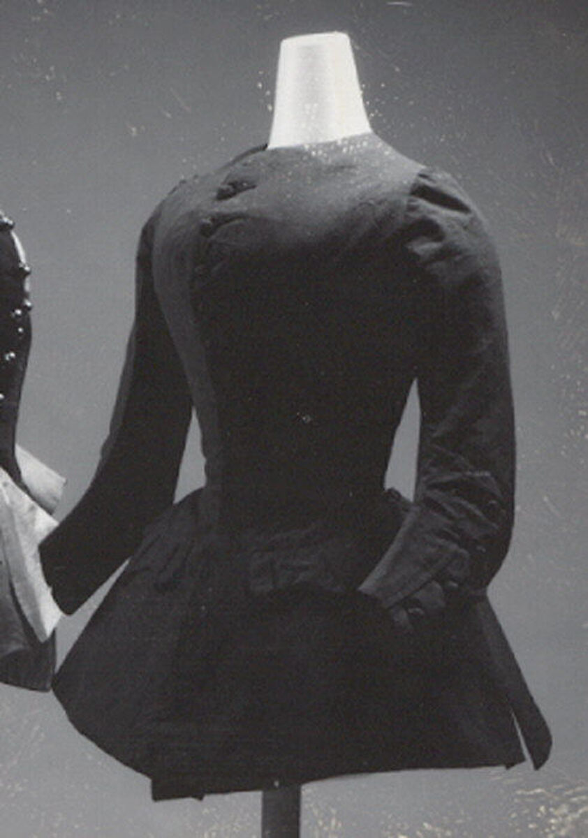 Riding coat, silk, goat hair, British