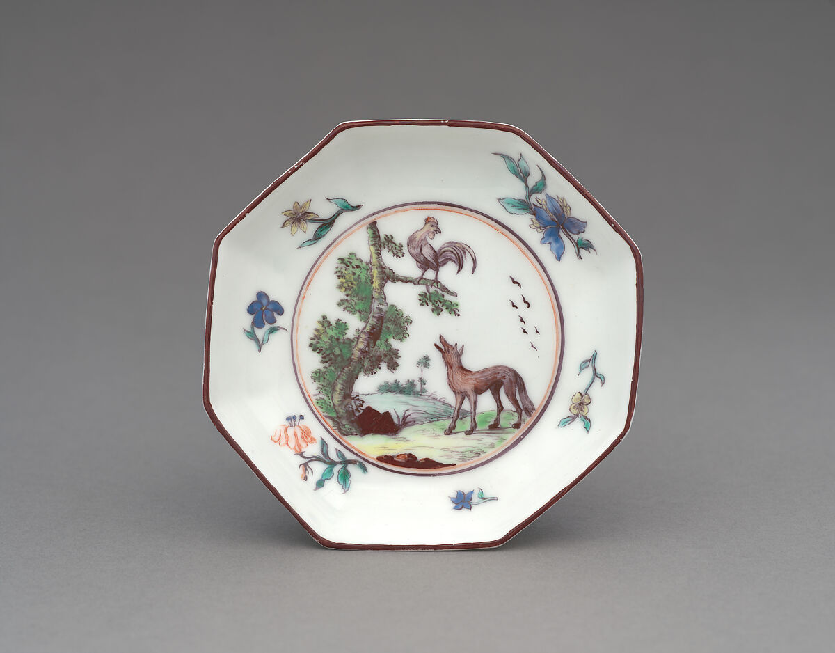 Saucer, Chelsea Porcelain Manufactory (British, 1744–1784), Soft-paste porcelain, British, Chelsea 