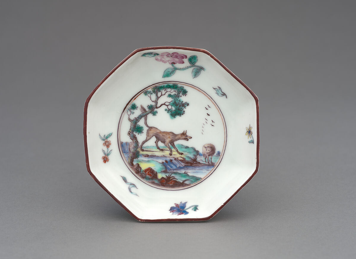 Saucer, Chelsea Porcelain Manufactory (British, 1744–1784), Soft-paste porcelain, British, Chelsea 