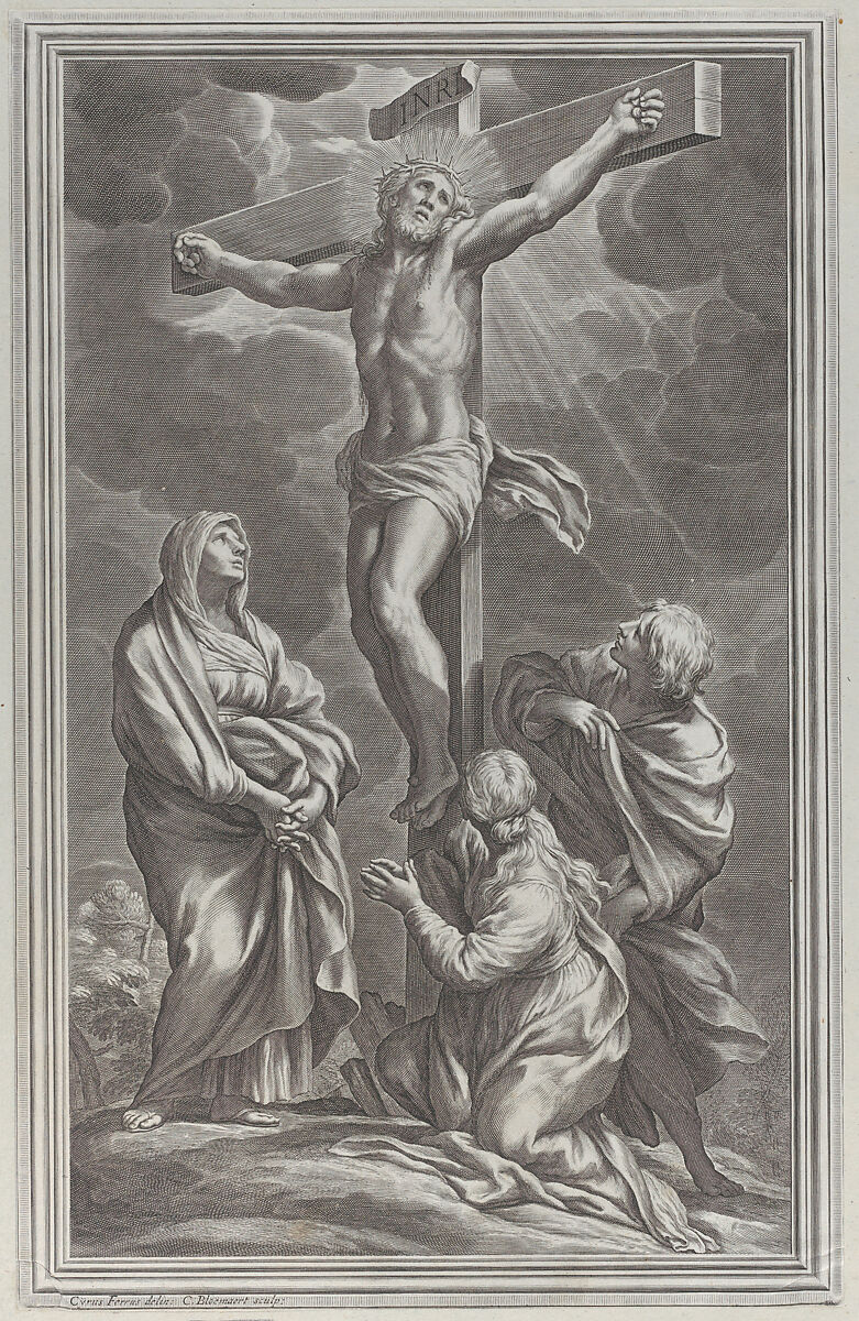 The Crucifixion, Cornelis Bloemaert (Dutch, Utrecht 1603–?1684 Rome), Engraving 