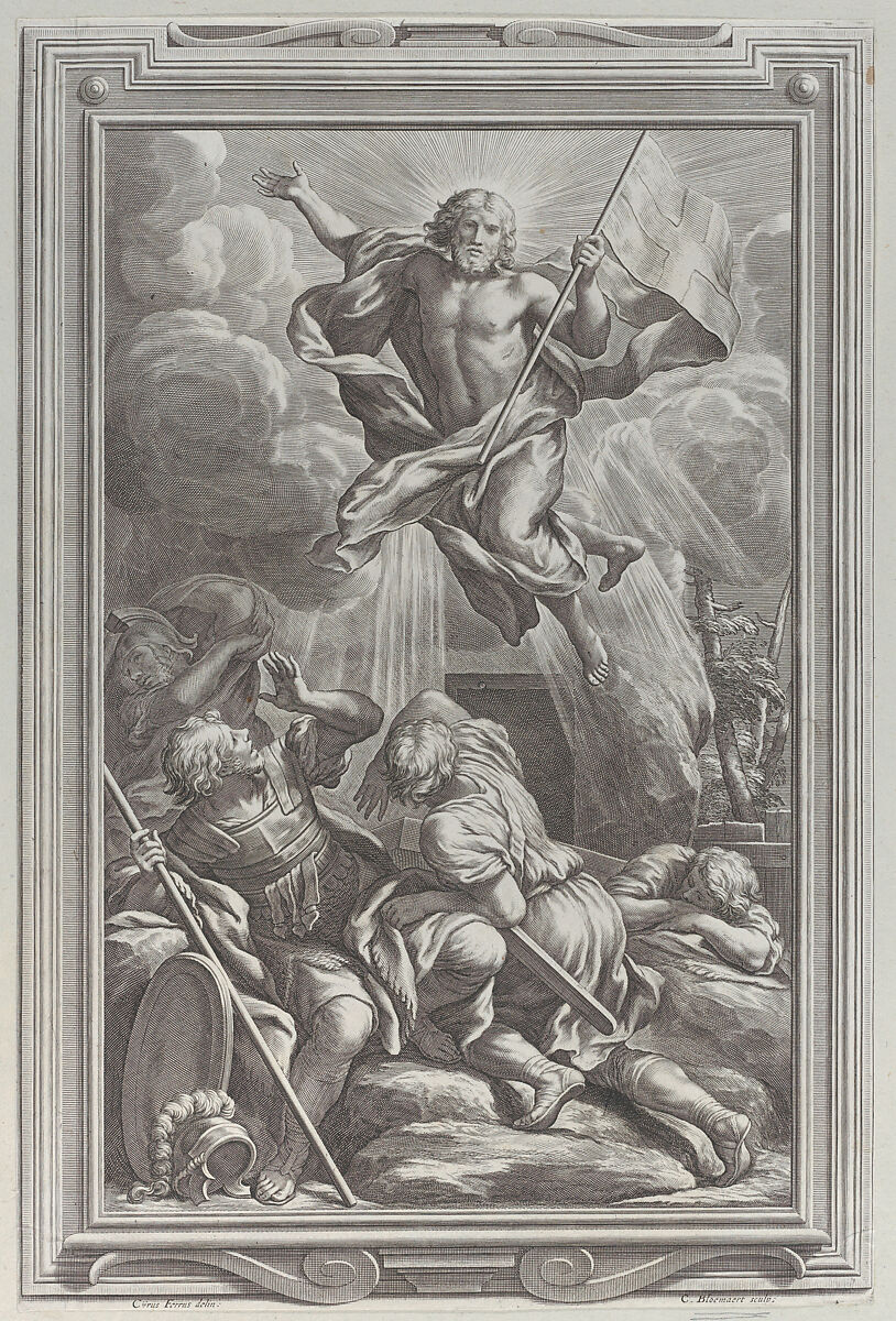 The Resurrection, Cornelis Bloemaert (Dutch, Utrecht 1603–?1684 Rome), Engraving 