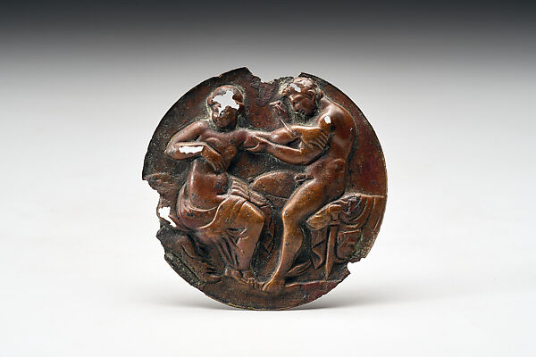 Emblema depicting Perseus and Andromeda, Copper alloy, Rome 