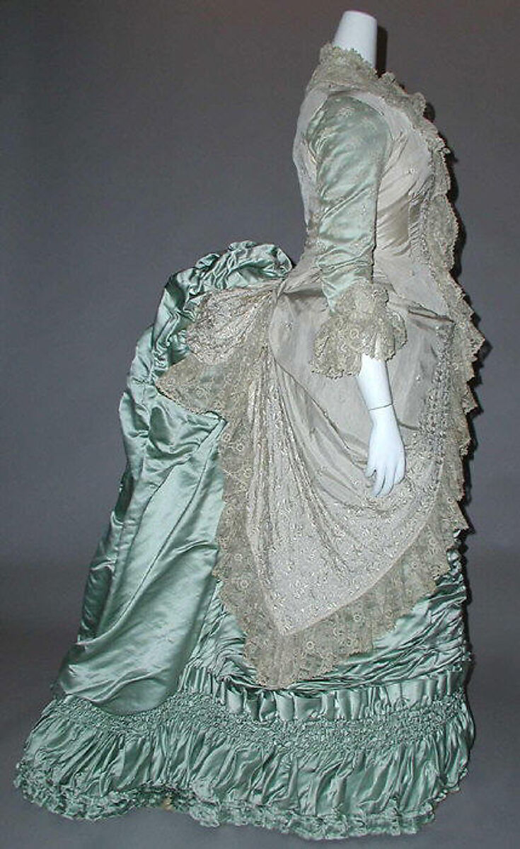 Dress, silk, French 