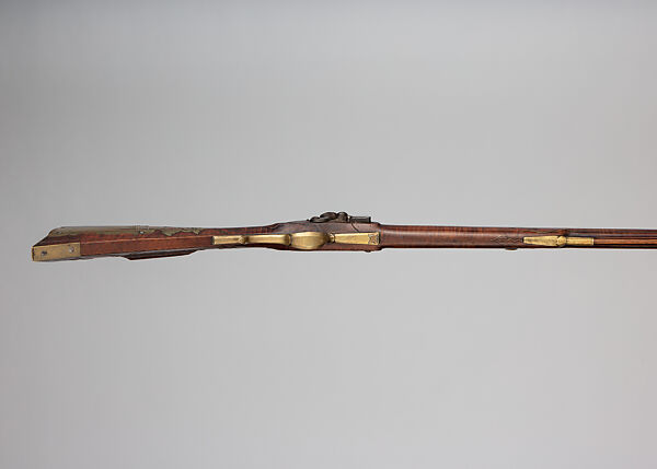 American Longrifle, Martin Shell Jr. (American, 1763–1817 Paxton, Pennsylvania), Wood (maple), steel, iron, brass, silver, American, Dauphin County, Pennsylvania
