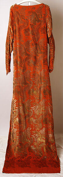 Evening dress, Attributed to Gallenga (Italian, 1918–1974), silk, glass, Italian