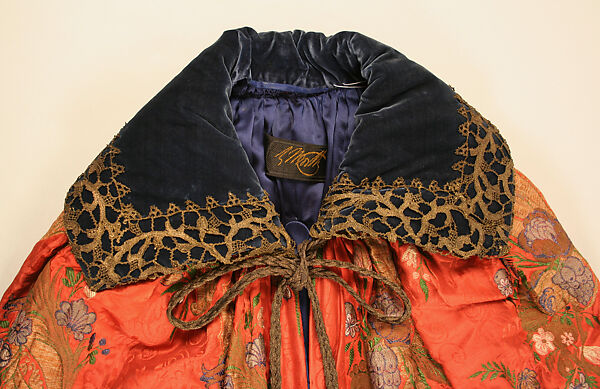 Evening coat, House of Worth (French, 1858–1956), silk, metallic thread, French