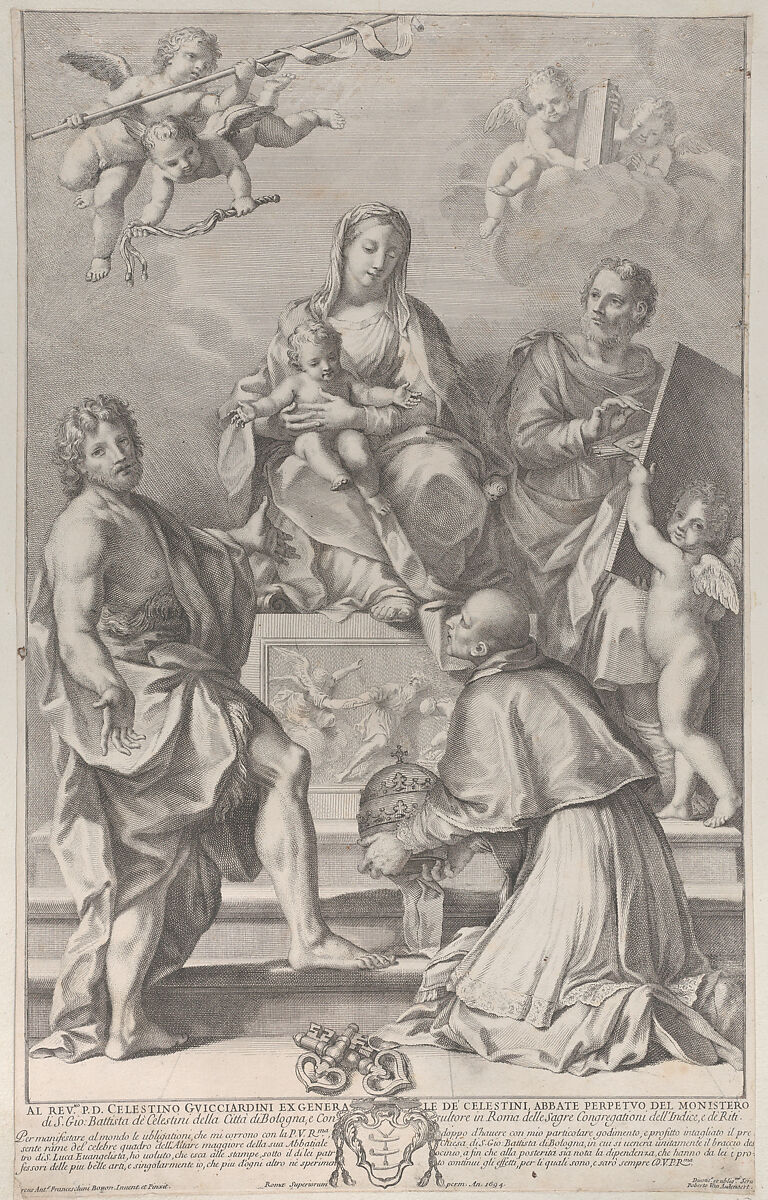 Robert van Audenaerde | Madonna and Child at center with Saint John the ...