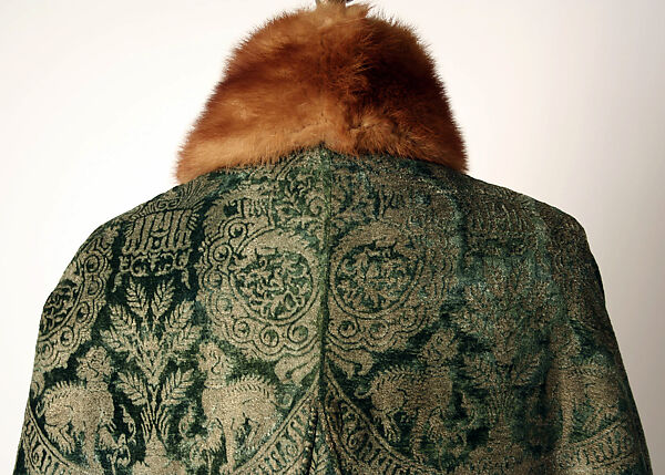 Evening coat, Fortuny (Italian, founded 1906), silk, fur, Italian