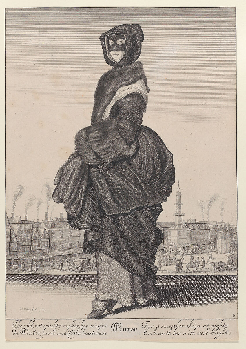 Winter, Wenceslaus Hollar (Bohemian, Prague 1607–1677 London), Etching; only state 