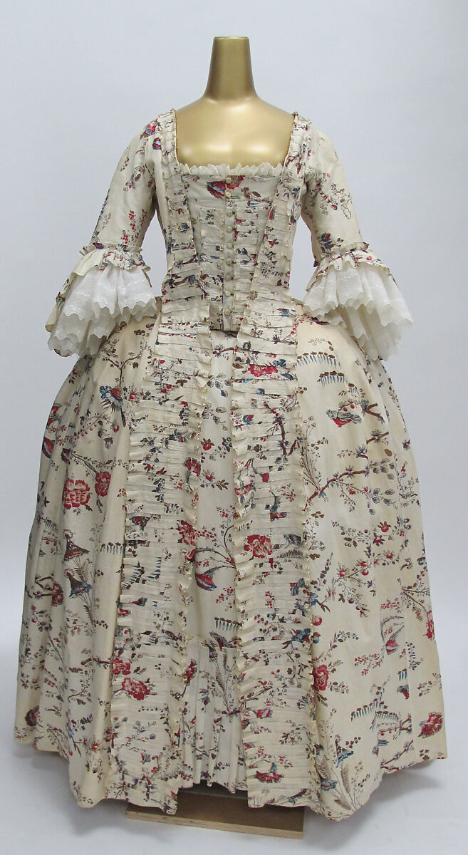 Robe à la française, cotton, French