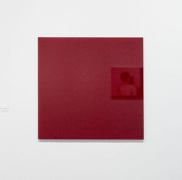 Mirror, Blood Red, Gerhard Richter (German, born Dresden, 1932), Enamel behind glass 