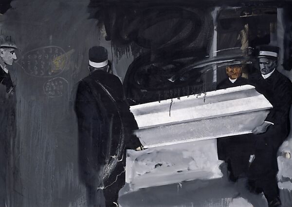 Coffin Bearers, Gerhard Richter (German, born Dresden, 1932), Oil on canvas 