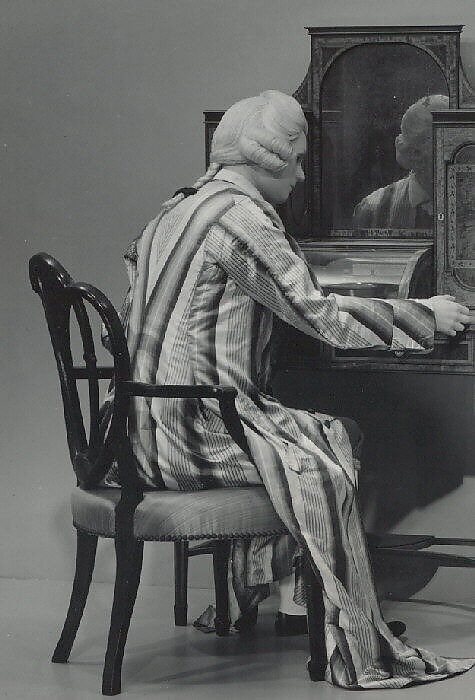 Ensemble (banyan, waistcoat, and breeches), silk, wool, linen, European