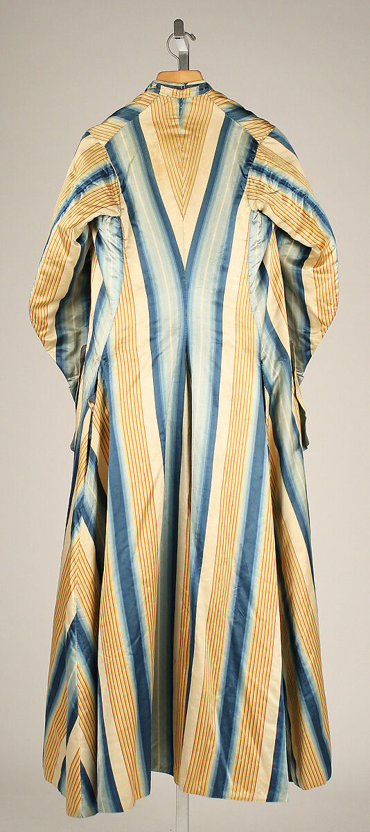 Ensemble (banyan, waistcoat, and breeches), silk, wool, linen, European