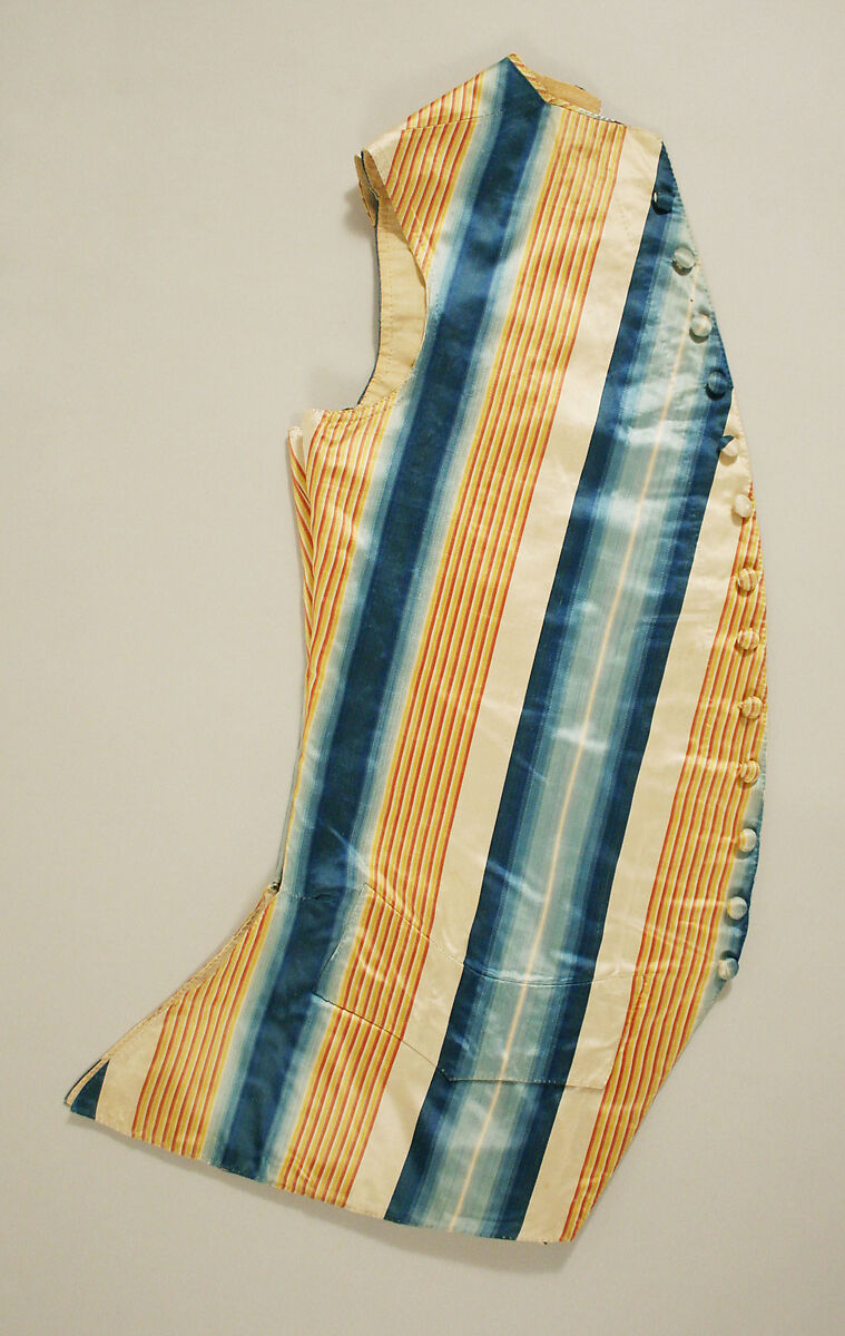 Ensemble (banyan, waistcoat, and breeches), silk, wool, linen, European