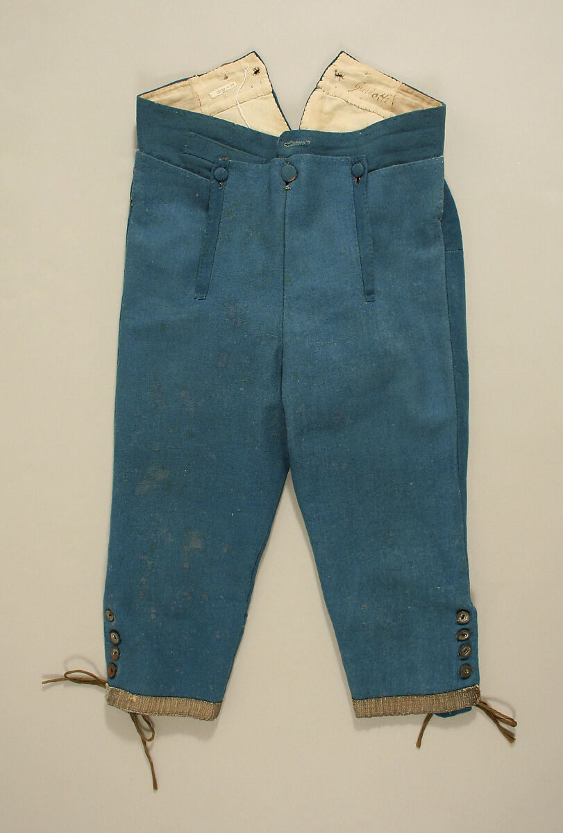 Ensemble (banyan, waistcoat, and breeches), silk, wool, linen, European