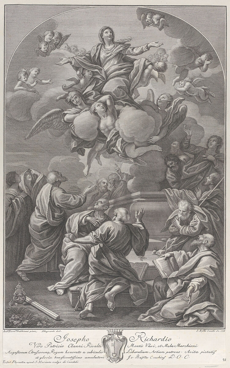 Giovanni Battista Cecchi | The Assumption of the Virgin, who rises from ...