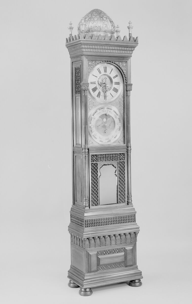 Tall Clock, Tiffany &amp; Co. (1837–present), Mahogany, brass, metal, American
