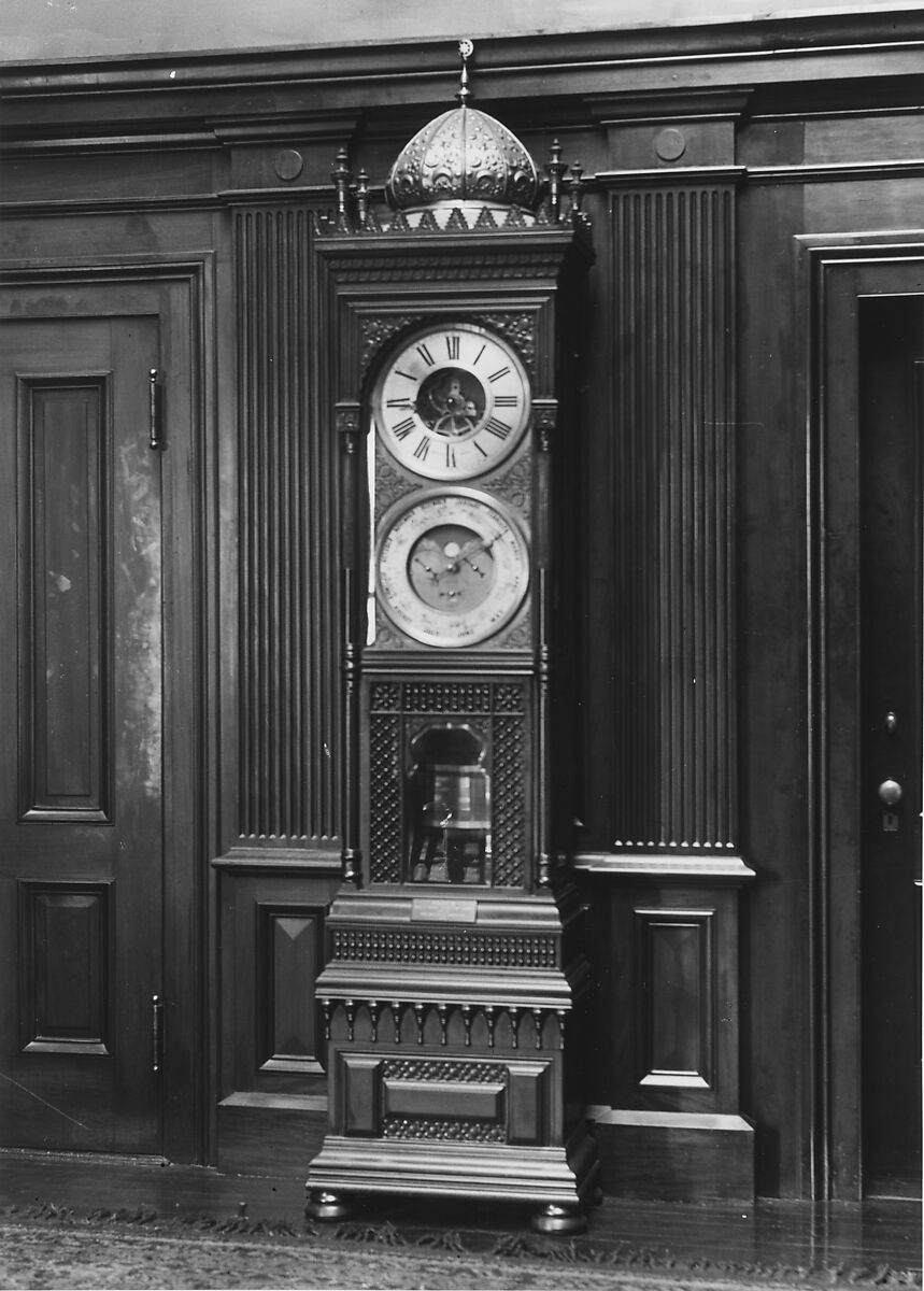 Tall Clock, Tiffany &amp; Co. (1837–present), Mahogany, brass, metal, American