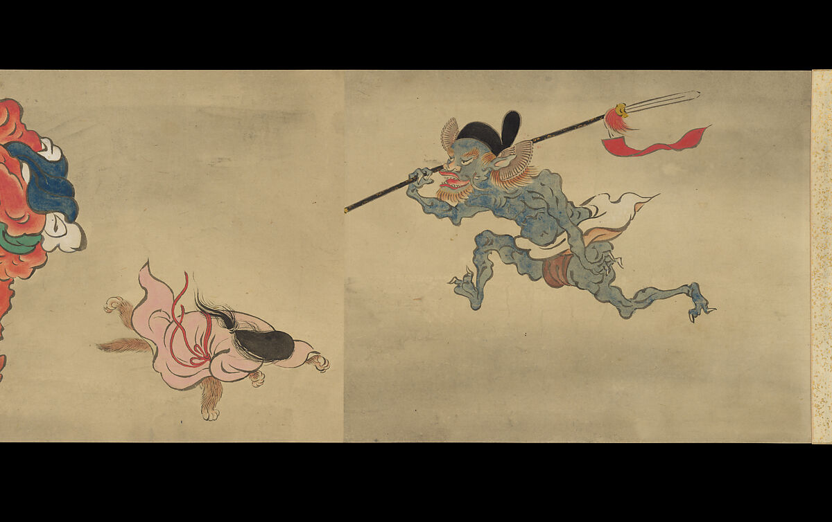 Copy of Night Parade of One Hundred Demons from the Shinjuan Collection, Mochizuki Gyokusen (Japanese, 1692–1755), Handscroll; ink and color on paper, Japan 